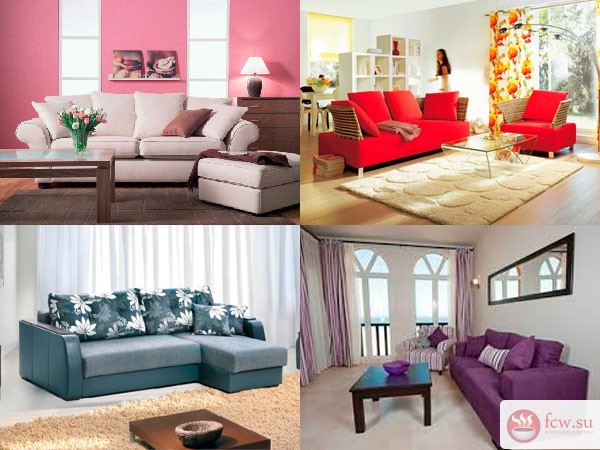 Как подобрать цвет дивана под интерьер гостиной