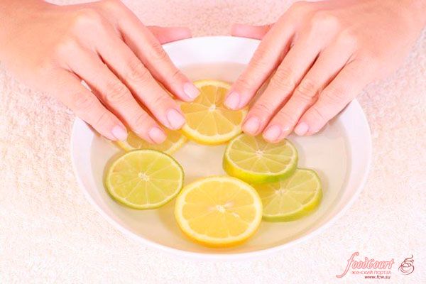 Маска для ногтей с йодом и лимонным соком